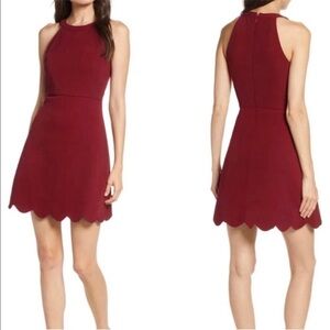 NWT LULU'S Mama Cita Halter Skater Dress Size M